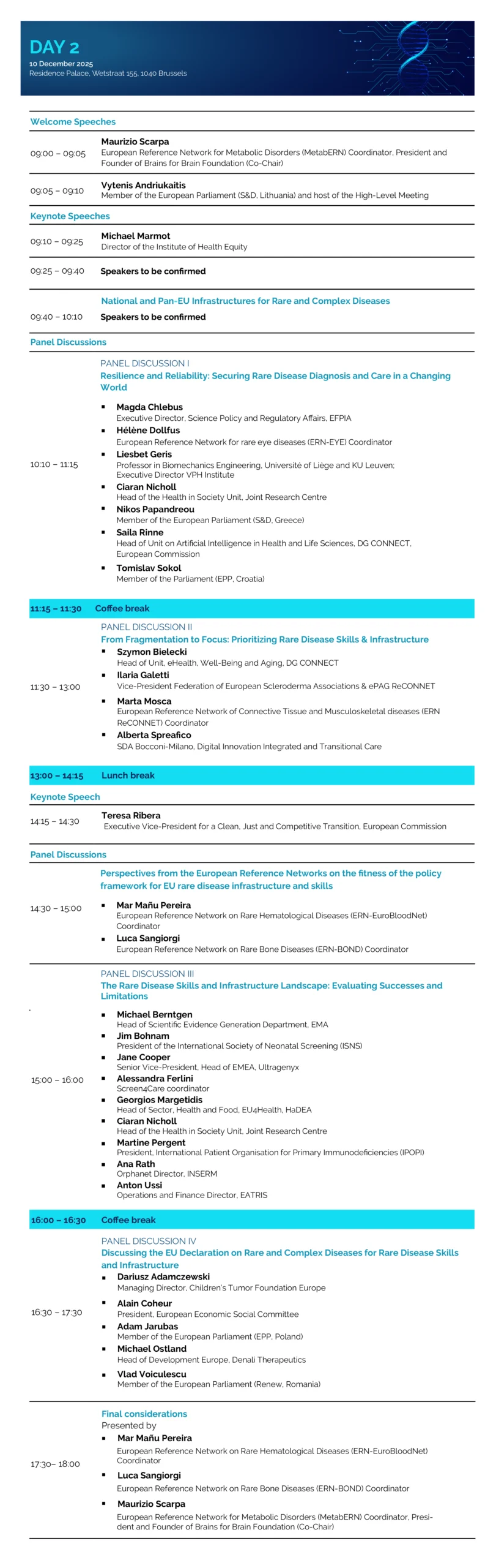 day 1 agenda