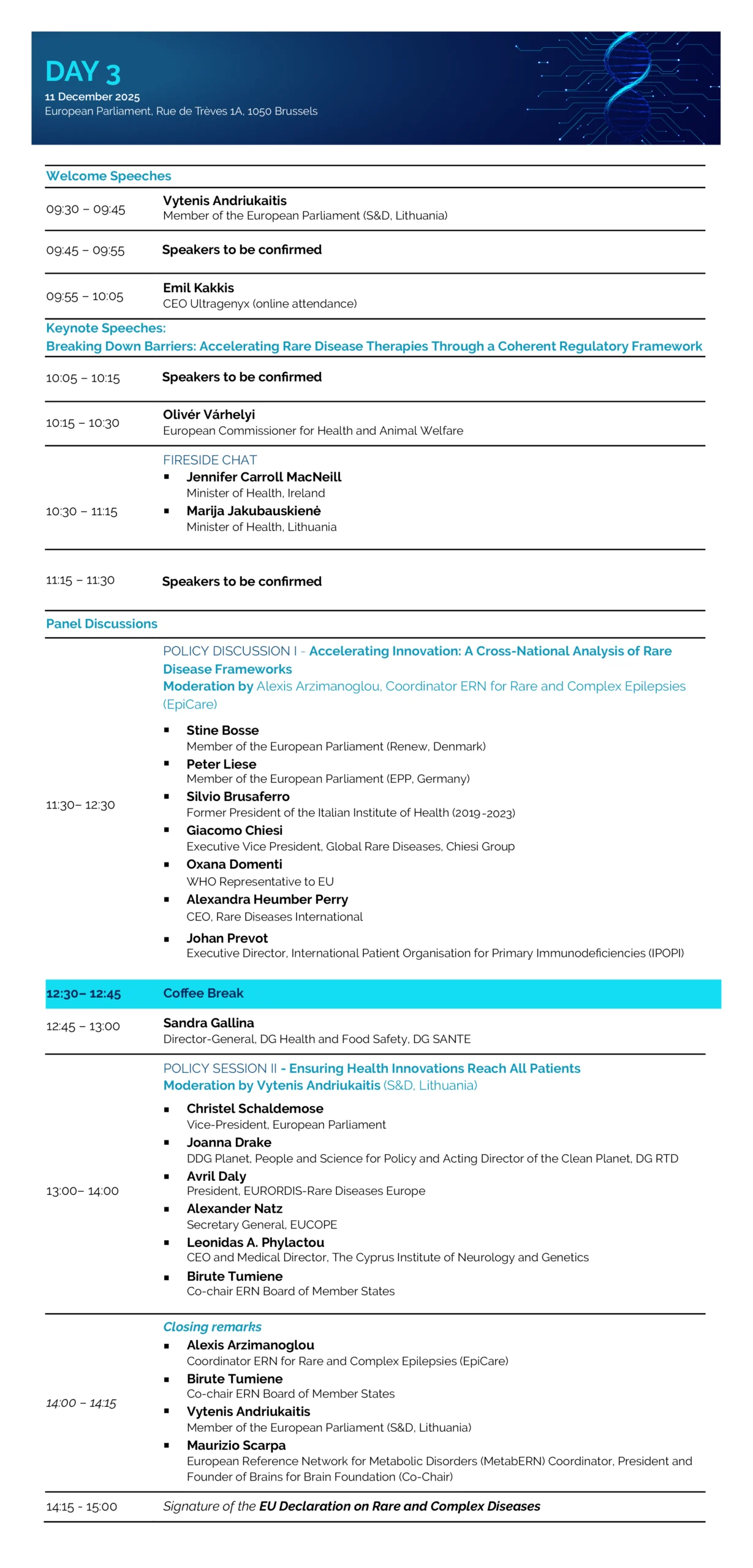 day 1 agenda
